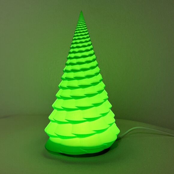 Lighted Green Christmas Tree Decor Night Light Decorative Holiday Xmas UBS - Picture 2 of 9